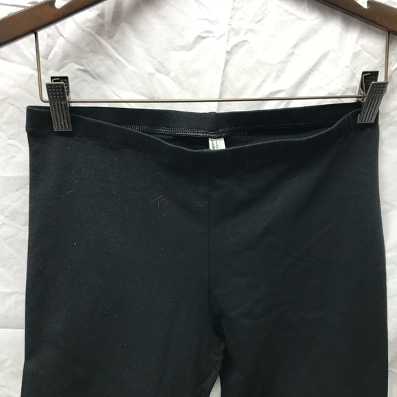 NEW 2 Pack American Apparel Black Leggings Tights Size M Cotton Spandex Yoga M - Picture 3 of 10